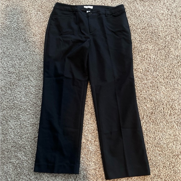 2 Pair Christopher & Banks Dress Pants Size 12 Short Brown & Black Straight leg - Picture 8 of 12
